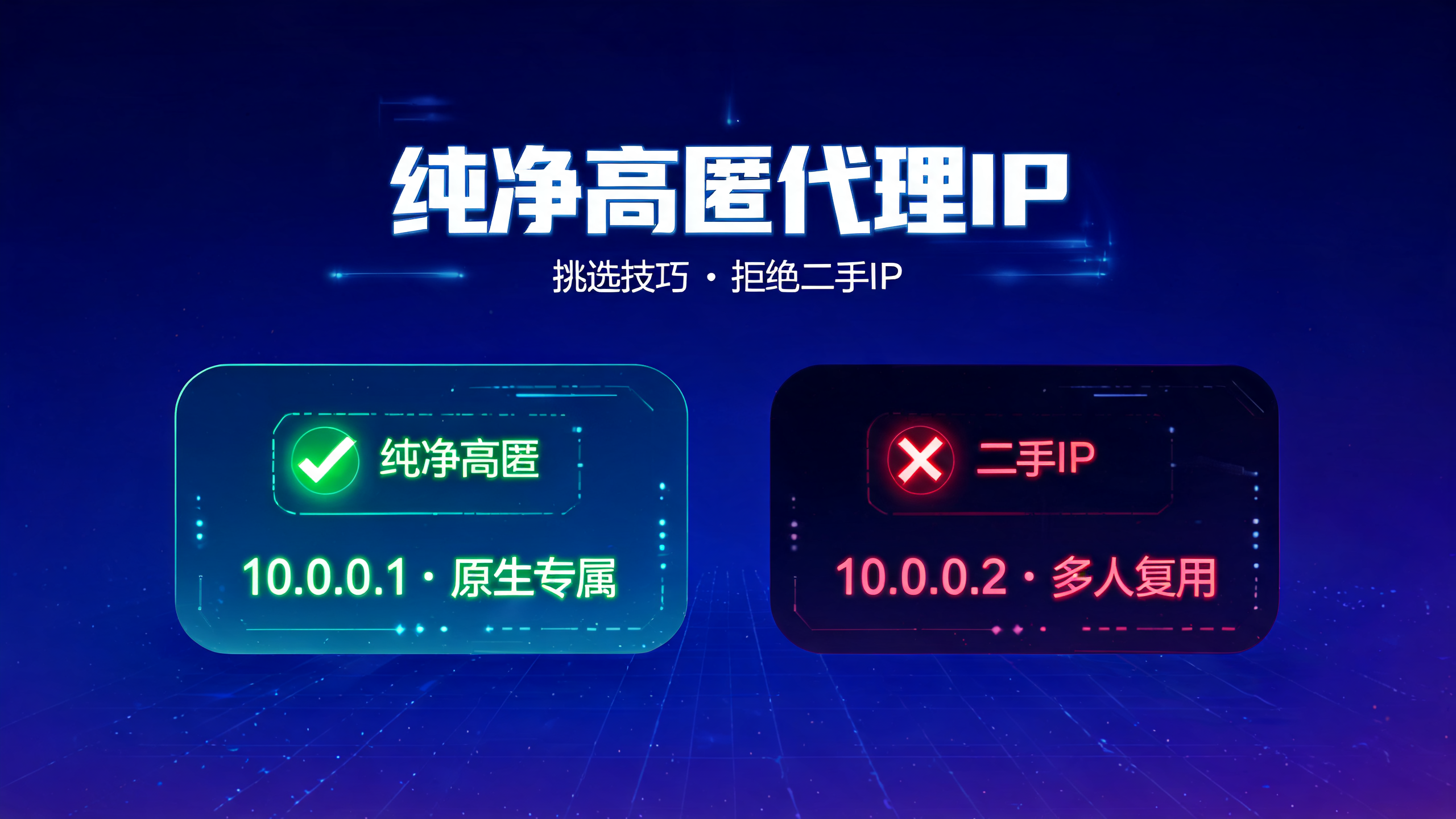 纯净高匿代理IP挑选技巧，拒绝二手IP配图